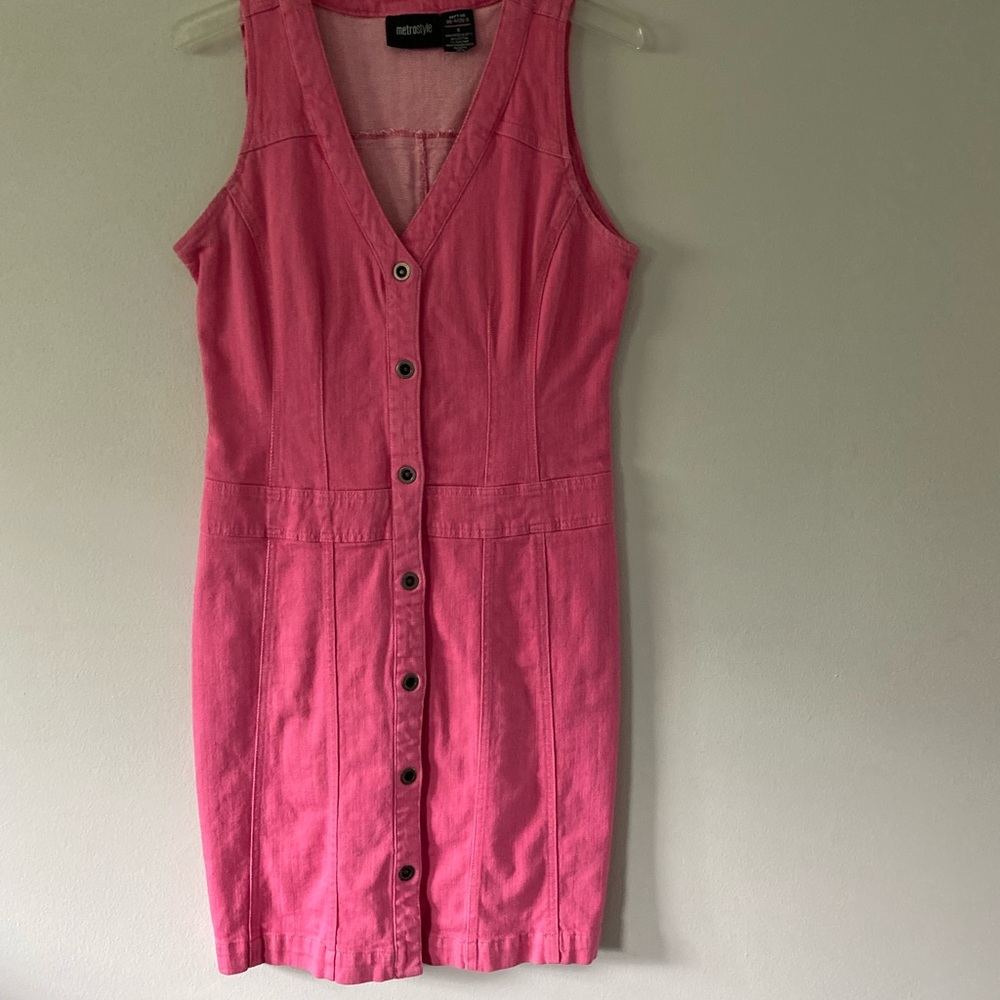 Pink Denim Dress